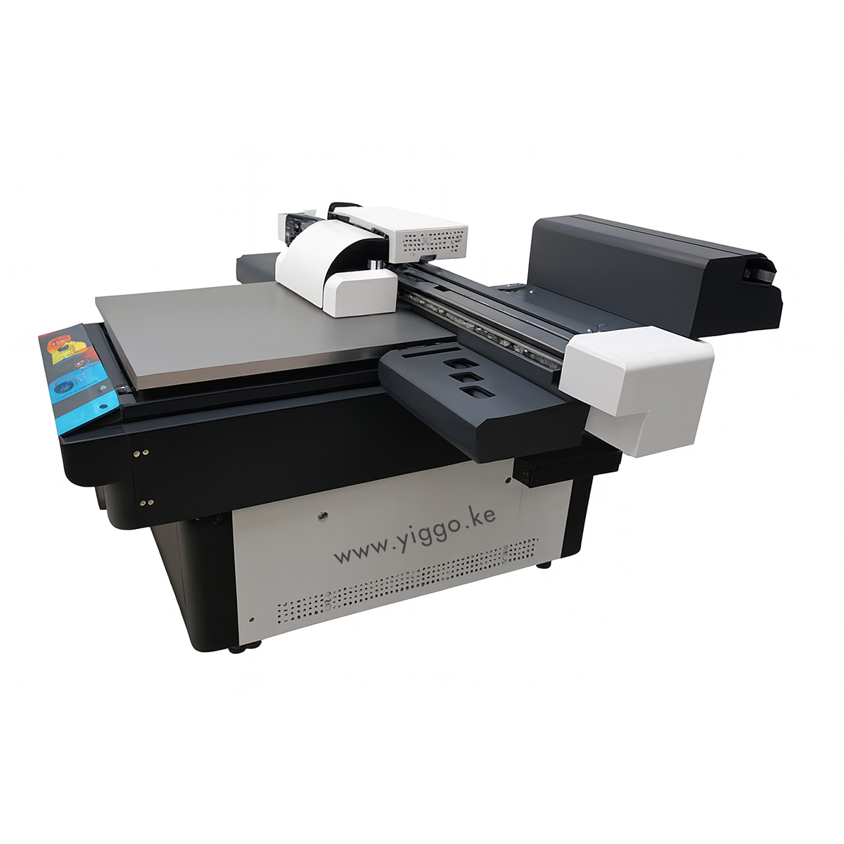 90x60cm UV Flatbed Printer with 3pcs Epson Tx800 Printheads and a Rotary Unit 2