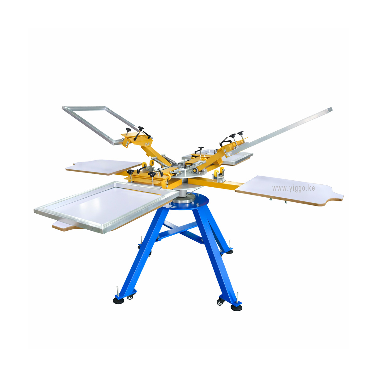 4 colors 4 stations screen printer 2