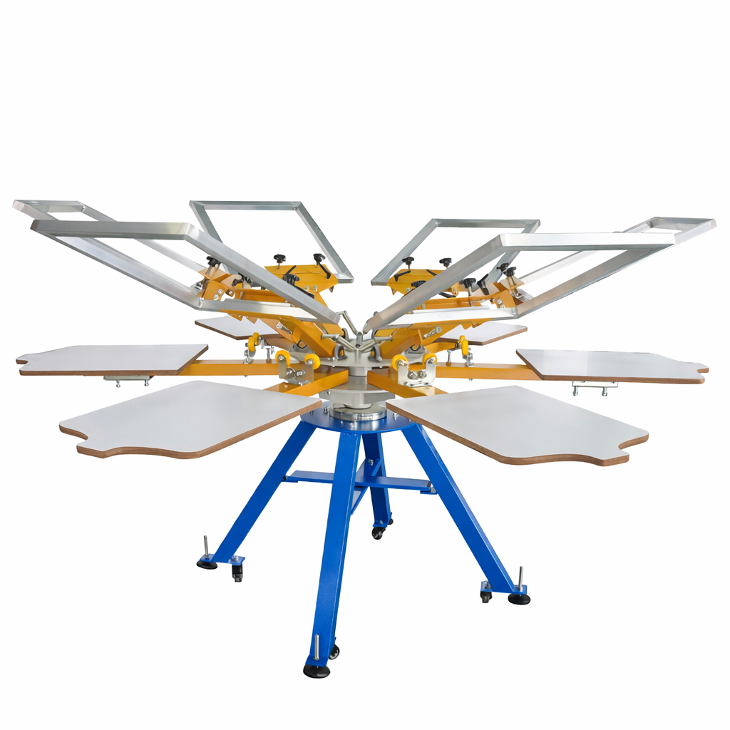 6 Colors 6 Stations Screen Printer. 3