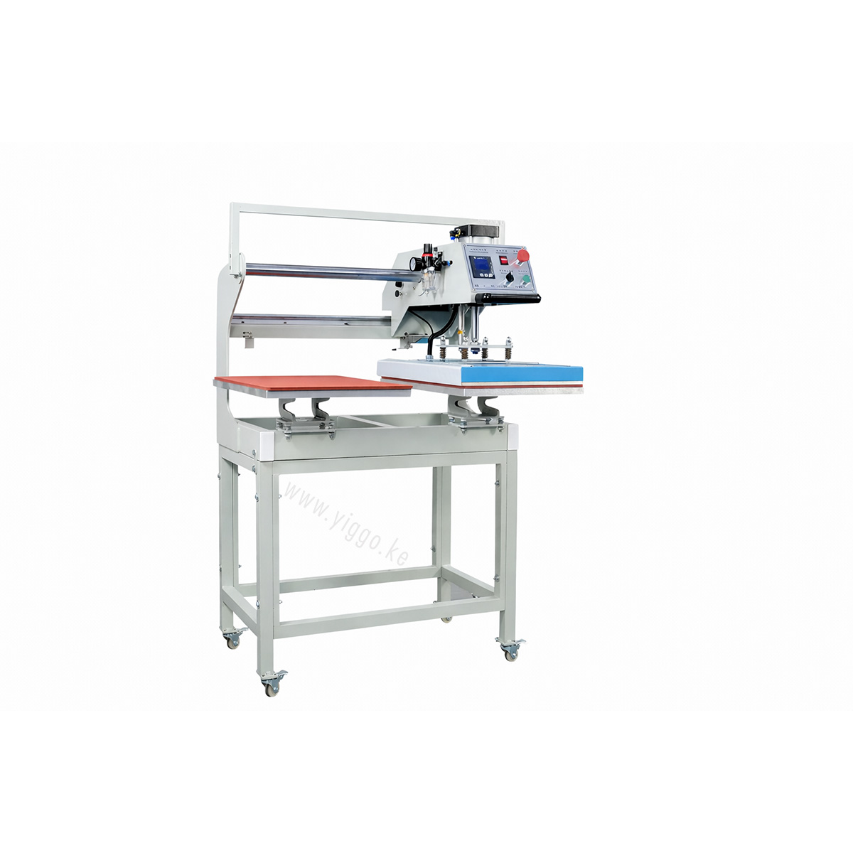 40×60cm a2 size double stations pneumatic heat press machine withb50litres compresser 3